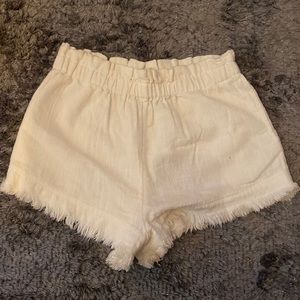 Urban Outfitters White High Waisted Cotton Shorts